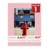 Poster Palooza 8.5x11 Mat Bevel Cut for 6x9 Photos - Acid Free Pink Precut Matboard With Backing Board and Crystal Clear, Self Seal Photo Mat Bag - For Pictures, Photos, Framing - 4-ply Thickness view 1