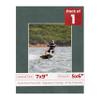Poster Palooza 7x9 Mat Bevel Cut for 5x6 Photos - Acid Free Dark Grey Suede Precut Matboard - For Pictures, Photos, Framing - 4-ply Thickness view 1