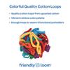 Friendly Loom Quality Cotton Weaving Loops in Rainbow Colors 7 Traditional Size | Weave 6 Functional Potholders | Made in the USA view 3