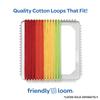 Friendly Loom Quality Cotton Weaving Loops in Rainbow Colors 7 Traditional Size | Weave 6 Functional Potholders | Made in the USA view 4