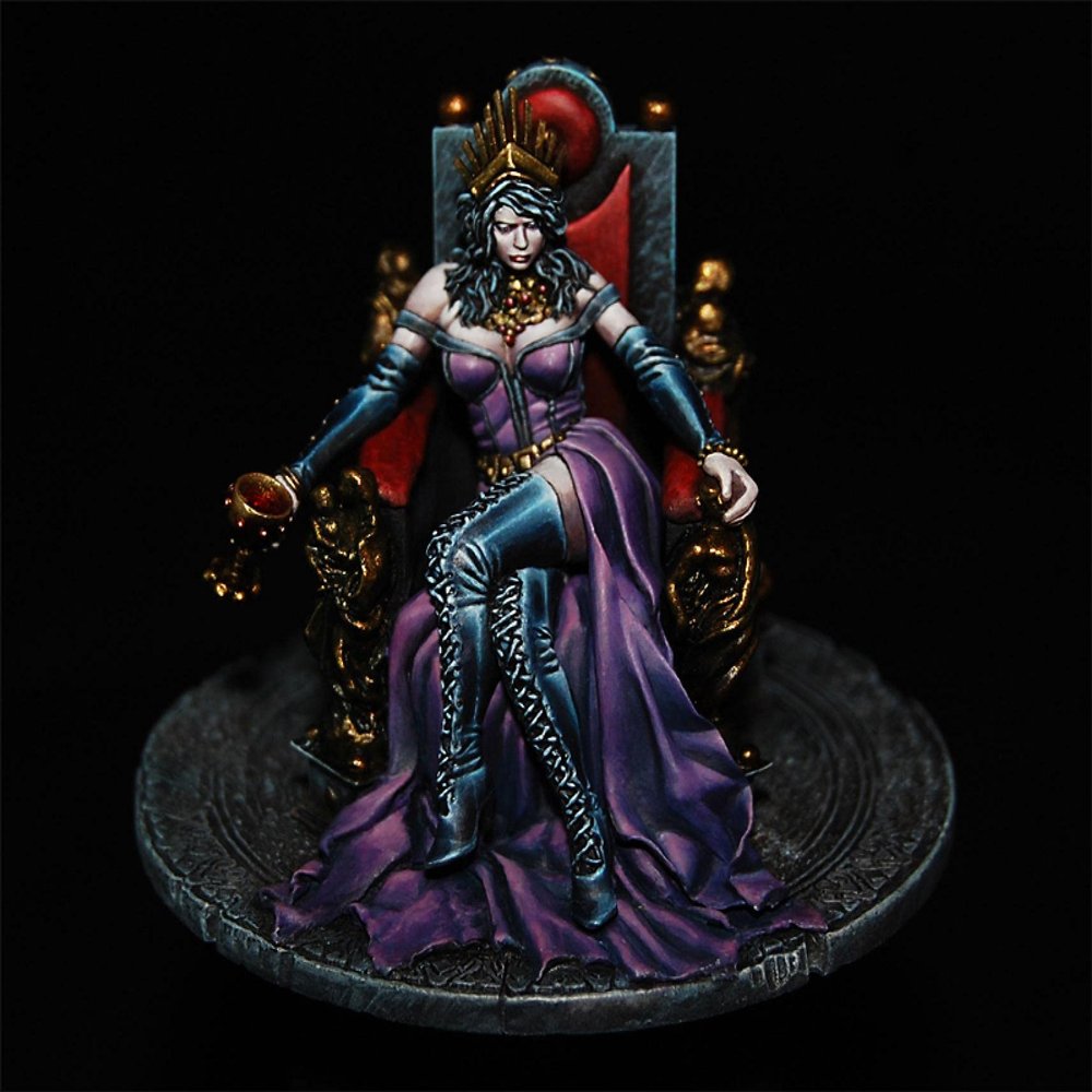 Goodmoel 54mm 1/32 Ancient Fantasy Queen Warrior Resin Soldier Model Unassembled and Unpainted Miniature Resin Model Kit // Fs6-76