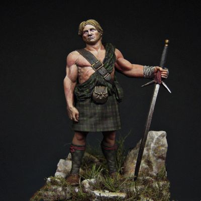 Goodmoel 54mm 1/32 Ancient Scotsman Warrior Resin Soldier Model Unassembled and Unpainted Miniature Resin Model Kit / Fs5-86