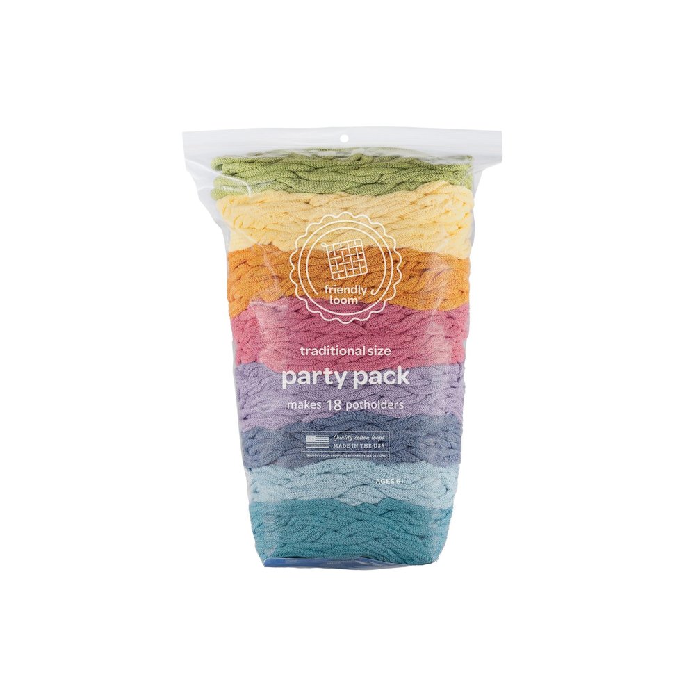 Friendly Loom Quality Cotton Weaving Loops in Botanical Inspired Colors 7 Traditional Size | Weave 18 Functional Potholders | Made in the USA
