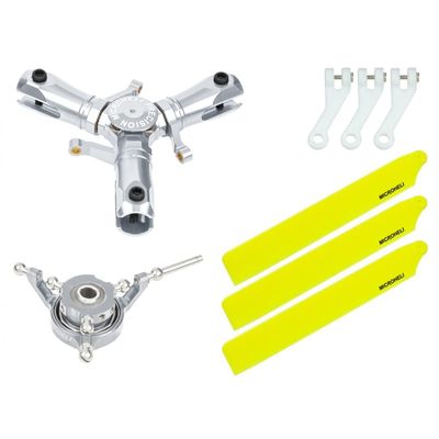 MICROHELI CNC Triple Yellow Plastic Blades Conversion Set - OMP Hobby M1