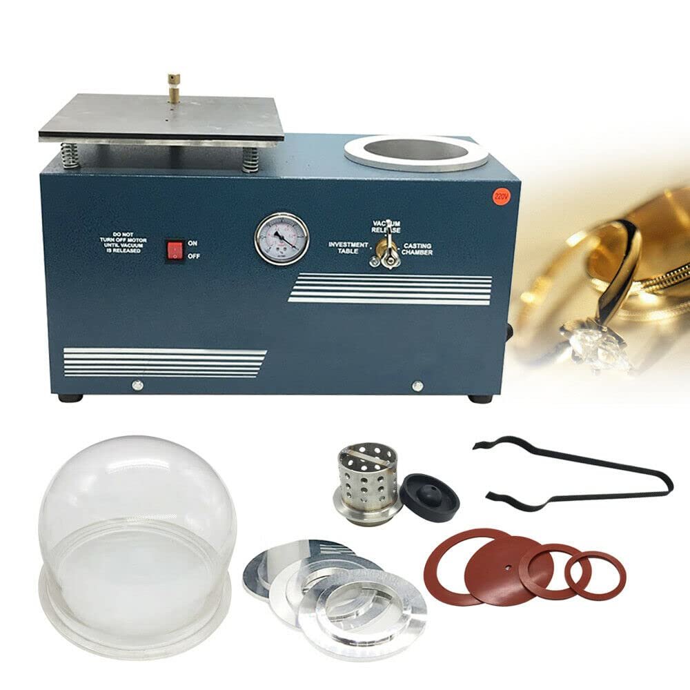 2L Jewelry Vacuum Lost Wax Cast Combination Investing Machine 5CFM 375W 110V
