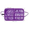 Restokki Diamond Painting Storage Bags, Chemical Fiber Cloth Diamond Art Storage Case with Transparent OPP Bags for Organizing Drill Bits, Beads, Yarn and More(Purple) view 2