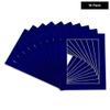 Poster Palooza Pack of TEN 27x40 Mats Bevel Cut for 24x36 Photos - Acid Free Royal Blue Suede Precut Matboards For Pictures, Photos, Framing - 4-ply Thickness view 2