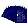 Poster Palooza Pack of TEN 27x40 Mats Bevel Cut for 24x36 Photos - Acid Free Royal Blue Suede Precut Matboards For Pictures, Photos, Framing - 4-ply Thickness view 3