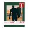 16x20 Mat Bevel Cut for 13x15 Photos - Acid Free Green Suede Precut Matboard With Backing Board and Crystal Clear, Self Seal Photo Mat Bag - For Pictures, Photos, Framing - 4-ply Thickness view 1