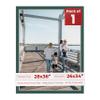 28x36 Mat Bevel Cut for 26x34 Photos - Acid Free Forest Green Precut Matboard With Backing Board and Crystal Clear, Self Seal Photo Mat Bag - For Pictures, Photos, Framing - 4-ply Thickness view 1