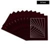 Poster Palooza Pack of TEN 16x24 Mats Bevel Cut for 13x19 Photos - Acid Free Dark Red Suede Precut Matboards For Pictures, Photos, Framing - 4-ply Thickness view 2