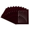 Poster Palooza Pack of TEN 16x24 Mats Bevel Cut for 13x19 Photos - Acid Free Dark Red Suede Precut Matboards For Pictures, Photos, Framing - 4-ply Thickness view 3