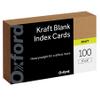 Oxford Kraft Index Cards, 100 Pack, 3x5" Index Cards, Thick, Premium Paper for Gifts, Crafts, Parties, Flash Cards, Brown, Blank on Both Sides (63505) view 1