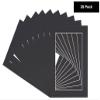 Poster Palooza Pack of 25 Acid Free 16x20 Mats Bevel Cut for 14x16 Photos - Black Precut Matboards With Backing Boards and Clear Photo Mat Bags For Pictures, Photos, Framing - 4-ply Thickness view 2