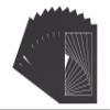 Poster Palooza Pack of 25 Acid Free 16x20 Mats Bevel Cut for 14x16 Photos - Black Precut Matboards With Backing Boards and Clear Photo Mat Bags For Pictures, Photos, Framing - 4-ply Thickness view 3