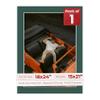 18x24 Mat Bevel Cut for 15x21 Photos - Acid Free Forest Green Precut Matboard With Backing Board and Crystal Clear, Self Seal Photo Mat Bag - For Pictures, Photos, Framing - 4-ply Thickness view 1