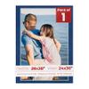 28x38 Mat Bevel Cut for 24x36 Photos - Acid Free Brooke Blue Suede Precut Matboard With Backing Board and Crystal Clear, Self Seal Photo Mat Bag - For Pictures, Photos, Framing - 4-ply Thickness view 1