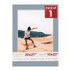 20x27 Mat Bevel Cut for 16x23 Photos - Acid Free Mid Grey Precut Matboard With Backing Board and Crystal Clear, Self Seal Photo Mat Bag - For Pictures, Photos, Framing - 4-ply Thickness view 1