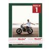 18x24 Mat Bevel Cut for 15x22 Photos - Acid Free Green Suede Precut Matboard With Backing Board and Crystal Clear, Self Seal Photo Mat Bag - For Pictures, Photos, Framing - 4-ply Thickness view 1