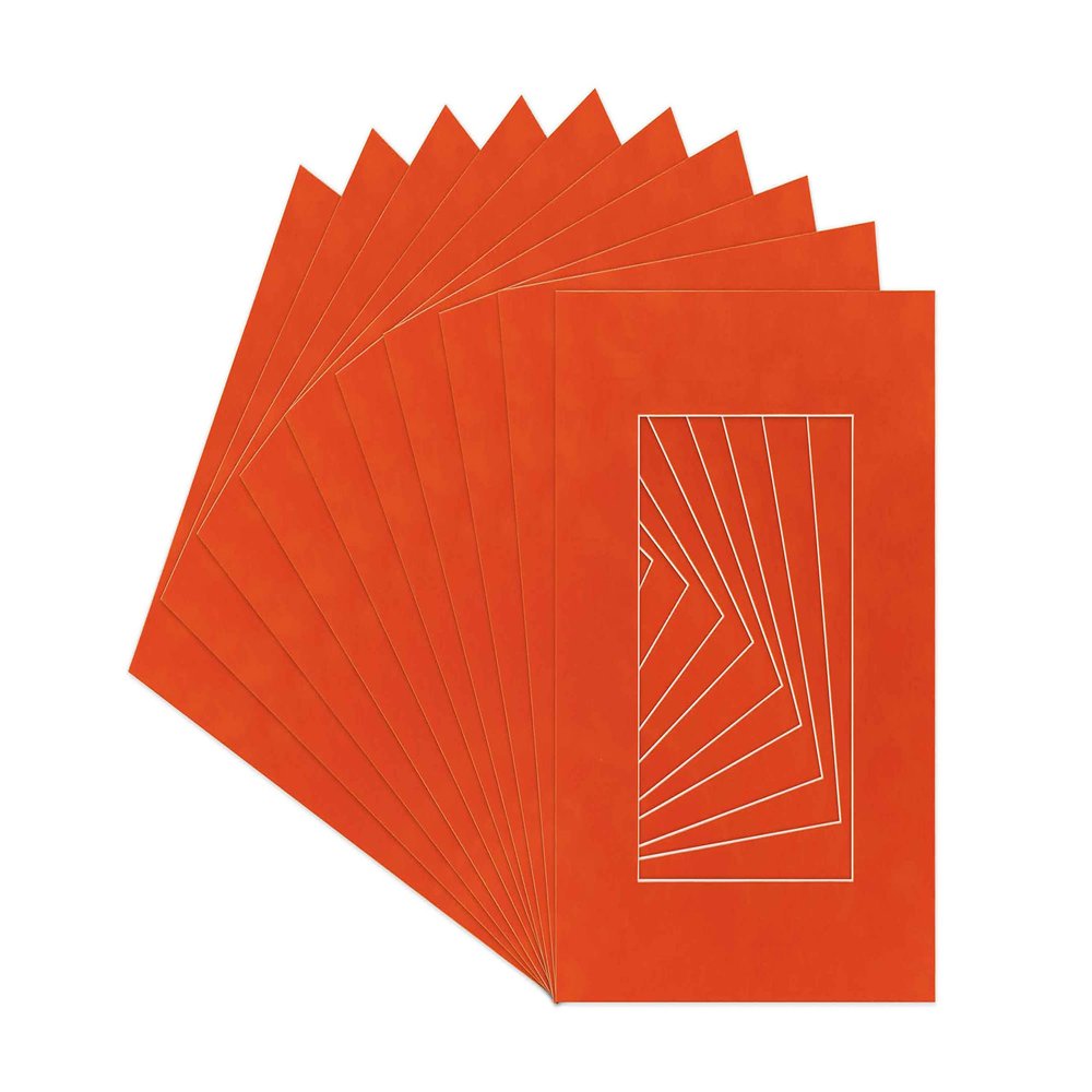 Poster Palooza Pack of 25 Acid Free 16x20 Mats Bevel Cut for 14x17 Photos - Orange Suede Precut Matboards With Backing Boards and Clear Photo Mat Bags For Pictures, Photos, Framing - 4-ply Thickness