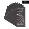 Pack of Ten Acid Free 11x17 Mats Bevel Cut for 9x13 Photos - Textured Black Precut Matboards With Backing Boards and Self Seal Photo Mat Bags For Pictures, Photos, Framing - 4-ply Thickness view 2