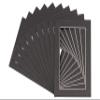 Pack of Ten Acid Free 11x17 Mats Bevel Cut for 9x13 Photos - Textured Black Precut Matboards With Backing Boards and Self Seal Photo Mat Bags For Pictures, Photos, Framing - 4-ply Thickness view 3
