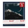 18x20 Mat Bevel Cut for 16x18 Photos - Acid Free Navy Suede Precut Matboard With Backing Board and Crystal Clear, Self Seal Photo Mat Bag - For Pictures, Photos, Framing - 4-ply Thickness view 1