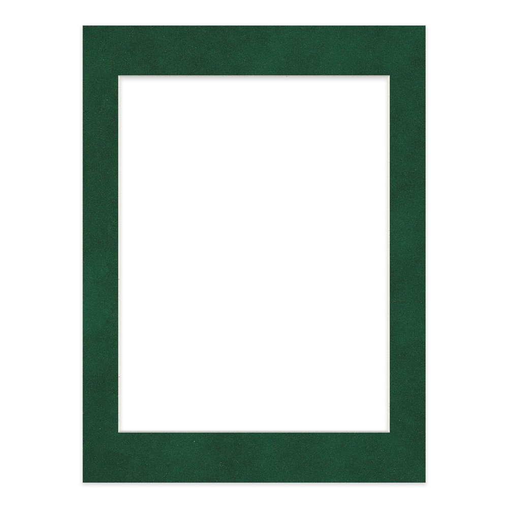 Poster Palooza 12x16 Mat Bevel Cut for 10x13 Photos - Acid Free Green Suede Precut Matboard - For Pictures, Photos, Framing - 4-ply Thickness