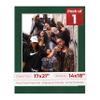 17x21 Mat Bevel Cut for 14x18 Photos - Acid Free Green Suede Precut Matboard With Backing Board and Crystal Clear, Self Seal Photo Mat Bag - For Pictures, Photos, Framing - 4-ply Thickness view 1