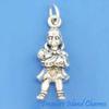 Big Sister Holding Sibling 3D 925 Solid Sterling Silver Charm Pendant Bracelet Jewelry Making Supply view 2