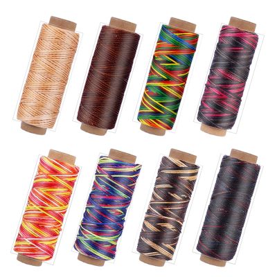 ZZSRJ 8 Colors 150D Sewing Thread Leather Thread Leather Craft Hand Sewing Thread (Color : Multi-Colored, Size : One)