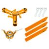 MICROHELI CNC Triple Orange Plastic Blades Conversion Set (Gold) - OMP Hobby M1 view 1