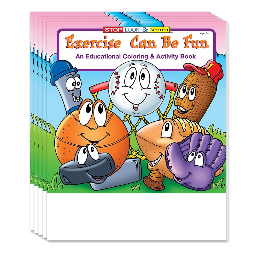 ZOCO Exercise Can Be Fun Educational Coloring Books (50 Bulk Pack, Without Crayons) Games, Puzzles, Fun Activities for Kids