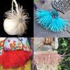 Zamihalaa - 5/10 Meters Ostrich Feather Fringe Trims Width 8-10cm White Ostrich Wedding Party Dress Decoration Custom Colors - 5meters view 3
