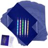 Yesallwas 100 Sheets Blue Carbon Paper for Tracing Paper Graphite Transfer Paper with Embossing Stylus Set, Idea for Wood/Paper/Canvas and Other Art Surfaces Tracing Copy(A4/8.3 x 11.5 Inches) view 1