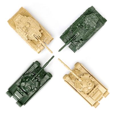ViiKONDO 1/144 Scale Toy Tank Model Kit Military Vehicle T-80 vs MK4M Army Assembly Tabletop Wargame Diorama Hobby Building 4PCS