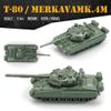 ViiKONDO 1/144 Scale Toy Tank Model Kit Military Vehicle T-80 vs MK4M Army Assembly Tabletop Wargame Diorama Hobby Building 4PCS view 3