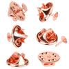 JANYUN 120 Pairs Rose Gold Butterfly Clutch Tie Tacks Pin Back Metal Locking Replacement with 4mm Width Blank Pins for Craft Making (4mm, Rose Gold) view 1