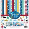 Echo Park Paper Collection Bundle: Sea Life 12 x 12 Collection Kit + Sea Life 12 x 12 Cardstock Elements Sticker Sheet view 3