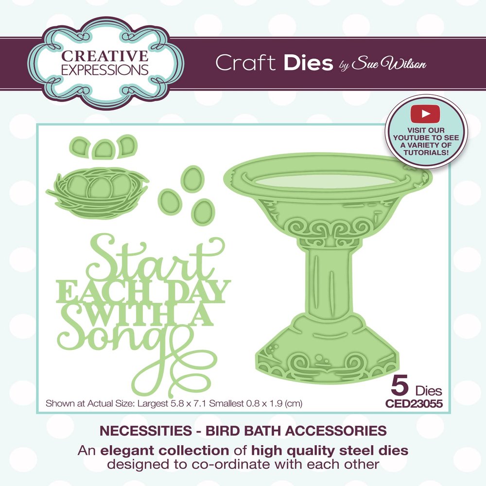 CREATIVE EXPRESSIONS CRAFT DIES, Necessities-Bird Bath Accessories