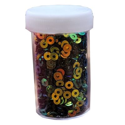 3mm Flat Round Sew on Sequins, 6gms per Storage Tube, Available in 21 Bright Colors (Metallic Green)