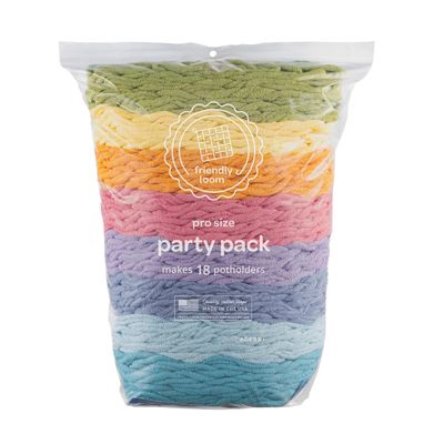 Friendly Loom Quality Cotton Weaving Loops in Botanical Inspired Colors 10 PRO Size | Weave 18 Functional Potholders | Made in the USA