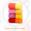Wonvoc Needle Felting Wool 2.82oz/80 g, 8 Colors Nature Wool Roving Yarn, Hand Spinning Wool Roving Wool Yarn for DIY Craft Materials (Summer) view 2
