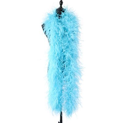wangruida 2 Yards 6ply Dyed Natural Ostrich Feathers Boa Ostrich Feather Shawl for Wedding Party Dress Sewing Decoration Scarf