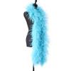 wangruida 2 Yards 6ply Dyed Natural Ostrich Feathers Boa Ostrich Feather Shawl for Wedding Party Dress Sewing Decoration Scarf view 2