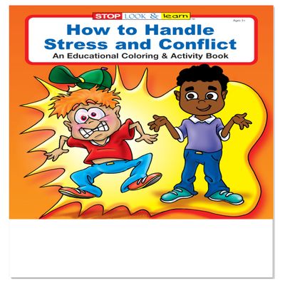 ZOCO How to Handle Stress and Conflict Coloring Books (50 Bulk Pack, Without Crayons) Behavior Management Handout Educational Games, Puzzles, Activities for Kids