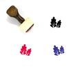 Oak Leaves Wooden Rubber Stamp No. 1 (2.5" x 2.5") view 1