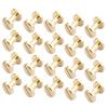 LTKJ 20Pcs Diameter 10mm Flat Belt Screw Leather Craft Chicago Screw Brass Solid Rivets Stud Head for DIY Leather Belt Bag Suitcase (Height: 7mm) view 1