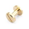 LTKJ 20Pcs Diameter 10mm Flat Belt Screw Leather Craft Chicago Screw Brass Solid Rivets Stud Head for DIY Leather Belt Bag Suitcase (Height: 7mm) view 2