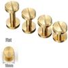 LTKJ 20Pcs Diameter 10mm Flat Belt Screw Leather Craft Chicago Screw Brass Solid Rivets Stud Head for DIY Leather Belt Bag Suitcase (Height: 7mm) view 3